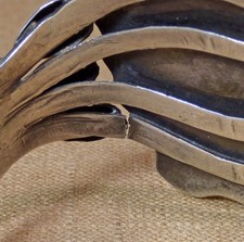 Fred Harvey Era, 1951 Cuff Bracelet, Silver & Picture Jasper, Native American - Additional view 8