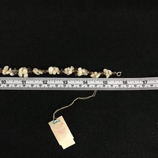 Fred Harvey VTG Mother of Pearl Shell Smoky Quartz Chip Nugget Bead Choker 16