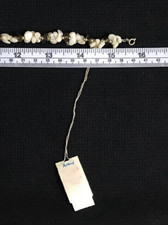 Fred Harvey VTG Mother of Pearl Shell Smoky Quartz Chip Nugget Bead Choker 16