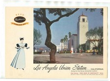 Fred Harvey Menu La Fonda Santa Fe New Mexico 1956 Los Angeles Union Station