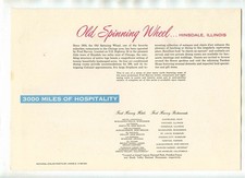 Fred Harvey Menu La Fonda Santa Fe 1957 Old Spinning Wheel Hinsdale Illinois - Additional view 1