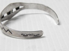 VINTAGE FREDHARVEY c1930+ NAVAJO INDIAN INGOT STERLING SILVER TURQUOISE BRACELET - Additional view 2
