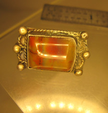 Wonderful VINTAGE FRED HARVEY ERA Navajo Turquoise Coin Silver Bracelet 39g 7 in