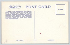 Postcard Fred Harvey Watchtower at Desert View Grand Canyon Arizona AZ Linen - Additional view 1