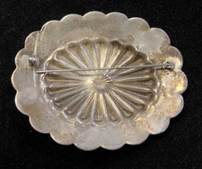Vintage Fred Harvey Era Navajo 32g Tests Sterling Stamped Concho Brooch 2.75” - Additional view 2