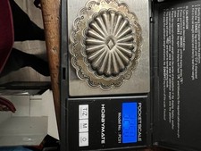 Vintage Fred Harvey Era Navajo 32g Tests Sterling Stamped Concho Brooch 2.75” - Additional view 3