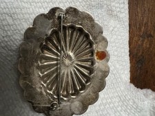 Vintage Fred Harvey Era Navajo 32g Tests Sterling Stamped Concho Brooch 2.75” - Additional view 4