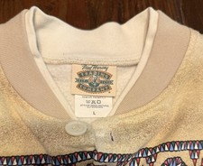 Mens FRED HARVEY Trading Company Native Feathers Button Down Sweatshirt L USA - Additional view 2