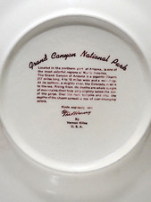 Vernon Kilns Grand Canyon National Park Collector Plate Red White Fred Harvey - Additional view 2