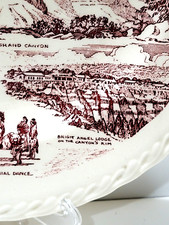 Vernon Kilns Grand Canyon National Park Collector Plate Red White Fred Harvey - Additional view 5