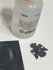 Old pawn Fred Harvey era sterling turquoise thunderbird charm 111525aADZD - Additional view 4