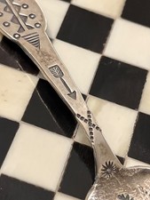 Old pawn Fred Harvey era sterling silver turquoise tea spoon 110225dEEZAE - Additional view 2