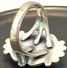 Sterling Silver Southwest Ring Signed Jasper Brown Cabochon Fred Harvey Sz 7 VTG - Additional view 1