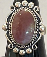 Sterling Silver Southwest Ring Signed Jasper Brown Cabochon Fred Harvey Sz 7 VTG - Additional view 8