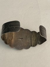 Native American Bracelet Sterling Fred Harvey Style Cuff 38.0 Grams Chipped - Additional view 5
