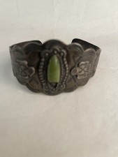 Native American Bracelet Sterling Fred Harvey Style Cuff 38.0 Grams Chipped - Additional view 6