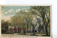H-1828 Pearson Hall, Drury Coll., Springfield, Mo. Missouri Fred Harvey Postcard