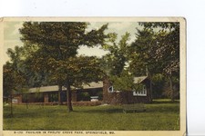 H-1791 Pavilion in Phelps Park, Springfield, Mo. Missouri Fred Harvey Postcard