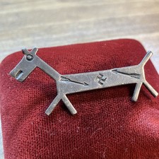 1930's Fred Harvey Horse Pin Sterling Arrow Whirling Log Native American Horse - Additional view 2
