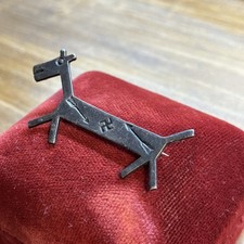1930's Fred Harvey Horse Pin Sterling Arrow Whirling Log Native American Horse - Additional view 3