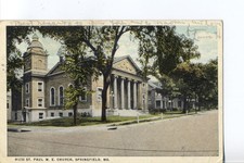 H1733 - St. Paul M.E. Church, Springfield, Mo. Missouri Fred Harvey Postcard