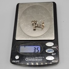 NOS Dainty Fred Harvey Era Sterling Silver Beaded Dome Screw Back Earrings 3.5g - Additional view 8