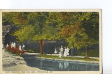 H1777 - Sequiota Park and Cave, Springfield, Mo. Missouri Fred Harvey Postcard