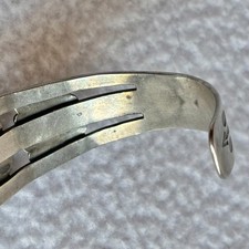 Vintage Fred Harvey Era Southwest Turquoise Silver Cuff Bracelet - Additional view 11