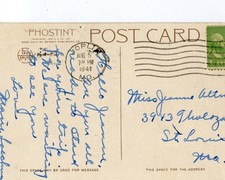 80071 Moffet Avenue, Joplin, Mo. Missouri Fred Harvey Postcard - Additional view 1