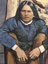 Postcard Fred Harvey AZ Navajo Indian Family & Hogan on Reservation, Arizona*C64 - Additional view 1