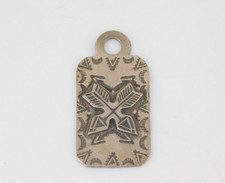 Southwestern Fred Harvey Era Sterling Silver Dog Tag Pendant