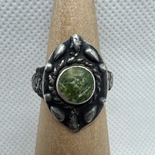 Fred Harvey Era Native American Navajo Sterling Silver Turquoise Ring 925 Sz 6 - Additional view 1