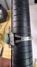 Native American Thunderbird Turquoise Ring Fred Harvey Whirling Logs 1930s 8.75 - Additional view 11
