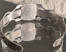 Antique Native American Fred Harvey Silver Snake Cuff Bracelet Turquoise With... - Additional view 6