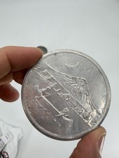 Vintage FRED HARVEY Collapsible Metal Tin Camping Cup Mountains and Canoe Scene - Additional view 1