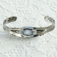 Vintage Fred Harvey Era Turquoise Thunderbird Cuff Bracelet Satellite Raindrops  - Additional view 7