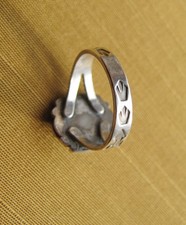 Vintage Maisels TRADING POST STERLING SILVER & TURQUOISE RING Fred Harvey 6.75 - Additional view 1