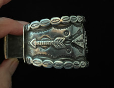 Large Old Fred Harvey Sterling Cuff Bracelet-Fantastic! - Additional view 2