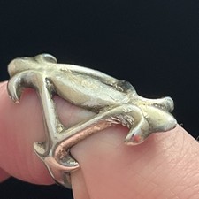 Vintage Early Fred Harvey Native Navajo Sterling Silver Sand Cast Ring Size 6 - Additional view 12