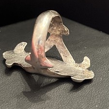 Vintage Early Fred Harvey Native Navajo Sterling Silver Sand Cast Ring Size 6 - Additional view 7