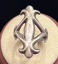 Vintage Early Fred Harvey Native Navajo Sterling Silver Sand Cast Ring Size 6