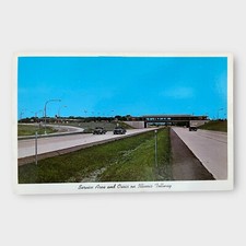 Vintage Fred Harvey Illinois State Highway Toll Post Card Lot Aerial Oasis Shop - Additional view 1