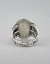 Vtg Fred Harvey Era Navajo Sterling Silver Cerrillos Turquoise Stamped Ring - Additional view 4