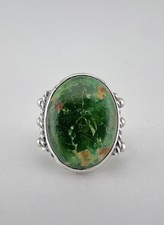 Vtg Fred Harvey Era Navajo Sterling Silver Cerrillos Turquoise Stamped Ring