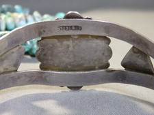 Fred Harvey Era NAVAJO Naturl CERRILLOS TURQUOISE Sterling Silver SNAKE Bracelet - Additional view 10