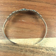 Fred Harvey Era Turquoise Arrow Navajo Stamped  Sterling Silver Bracelet Cuff - Additional view 4