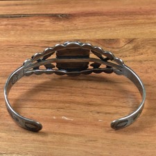 Fred Harvey Era Turquoise Arrow Snake Navajo Sterling Silver Bracelet Cuff - Additional view 3