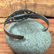 Fred Harvey Era Turquoise Arrow Snake Navajo Sterling Silver Bracelet Cuff - Additional view 4