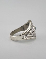 Vtg BELL TRADING POST Fred Harvey Era Sterling Silver Turquoise Thunderbird Ring - Additional view 5
