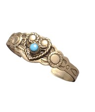 Bell Trading Fred Harvey Era Silver Stamped Native American Child Cuff Bracelet - Additional view 2